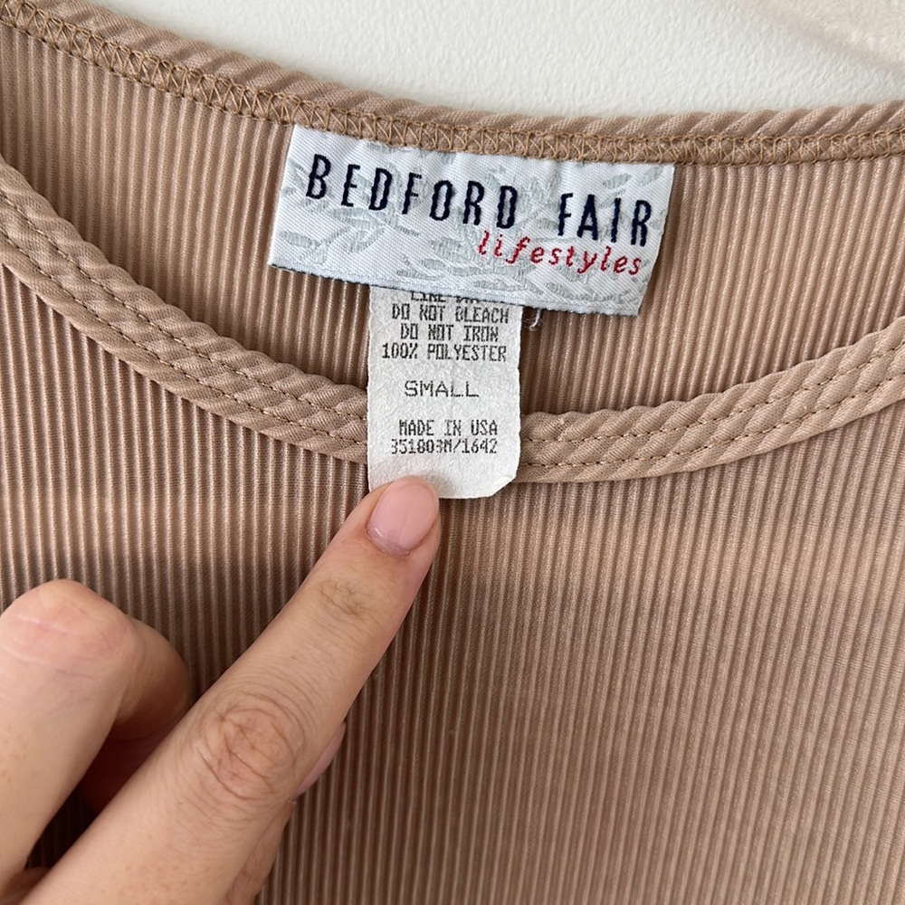 Vintage Bedford Fair Plisse Shirt 1990s Gem